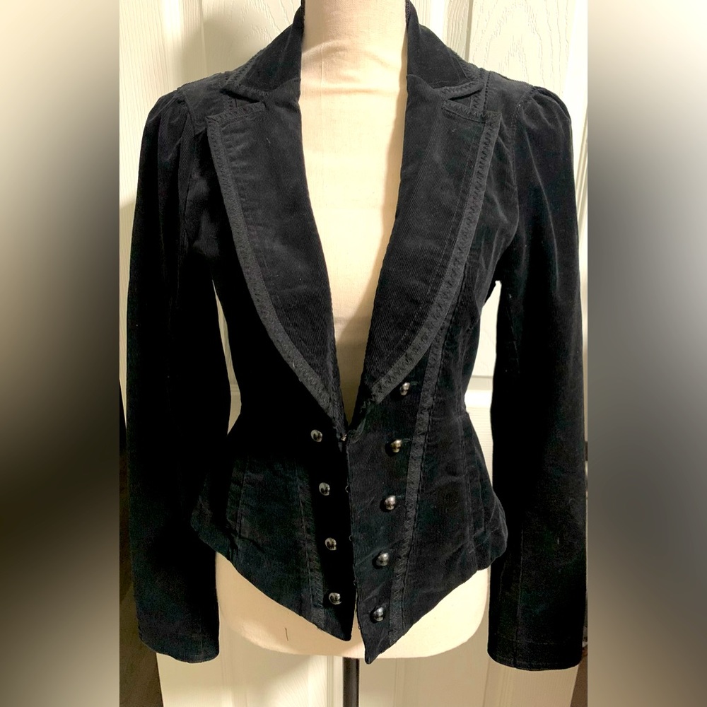 Black Corduroy Corset Jacket